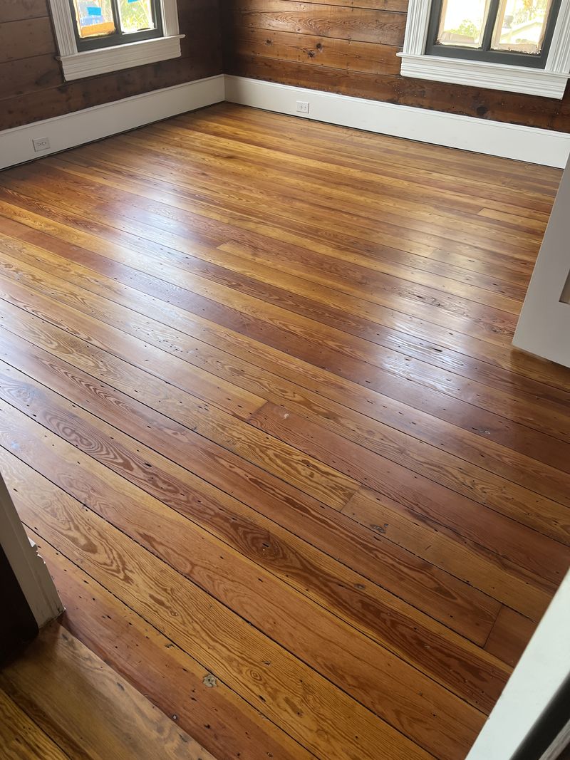 Original floors restored in a period home