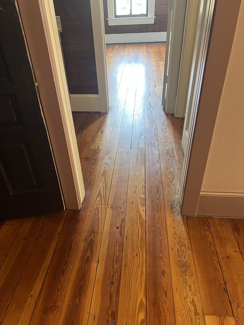 Refinished hardwood hallway